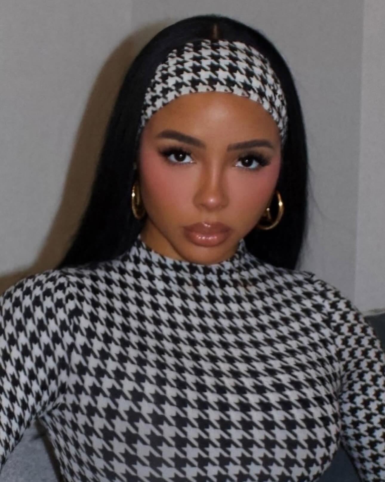 Hilary Houndstooth Jumpsuit