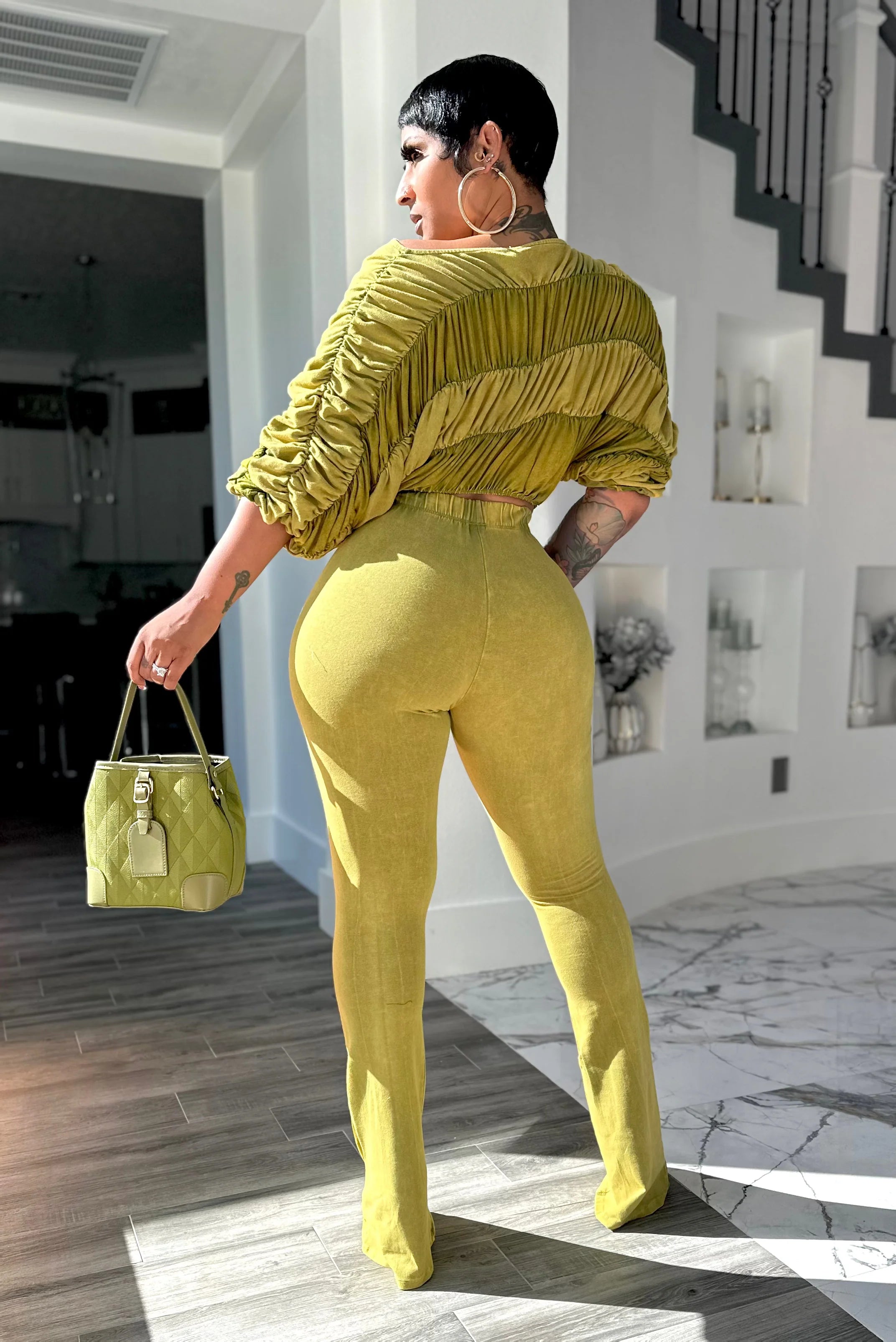 Abby Pant Set (Olive)